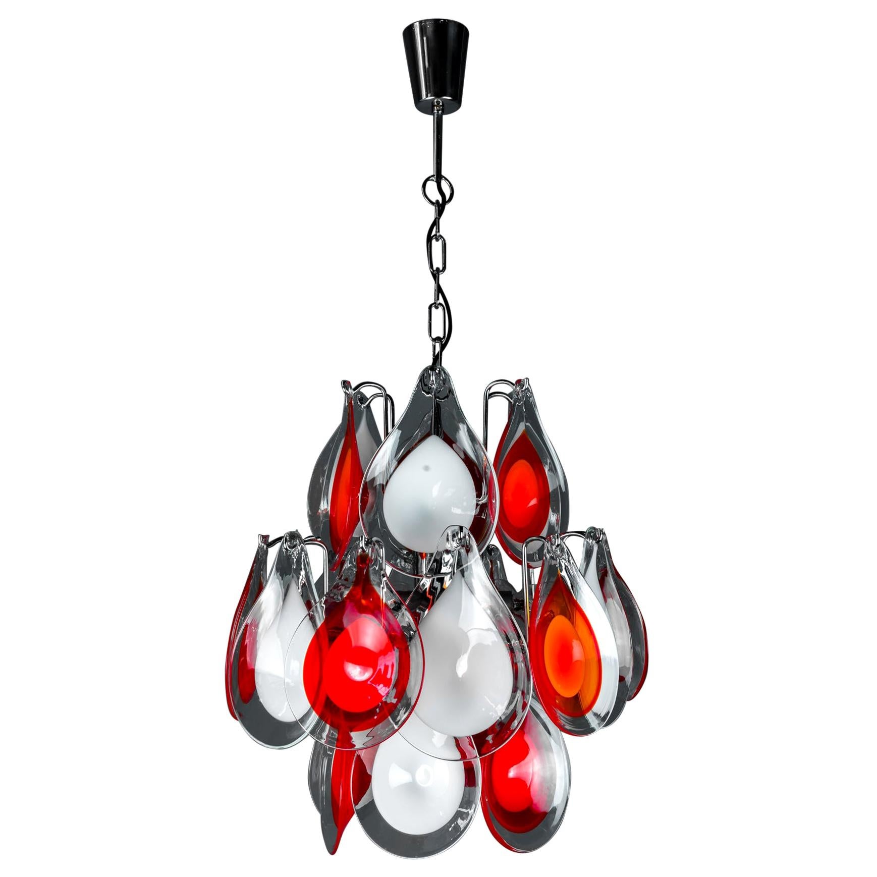 Glass Chandelier, 2000s, style of Gino Vistosi For Sale