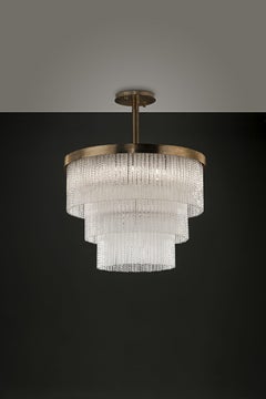 Glass Chandelier by Aver