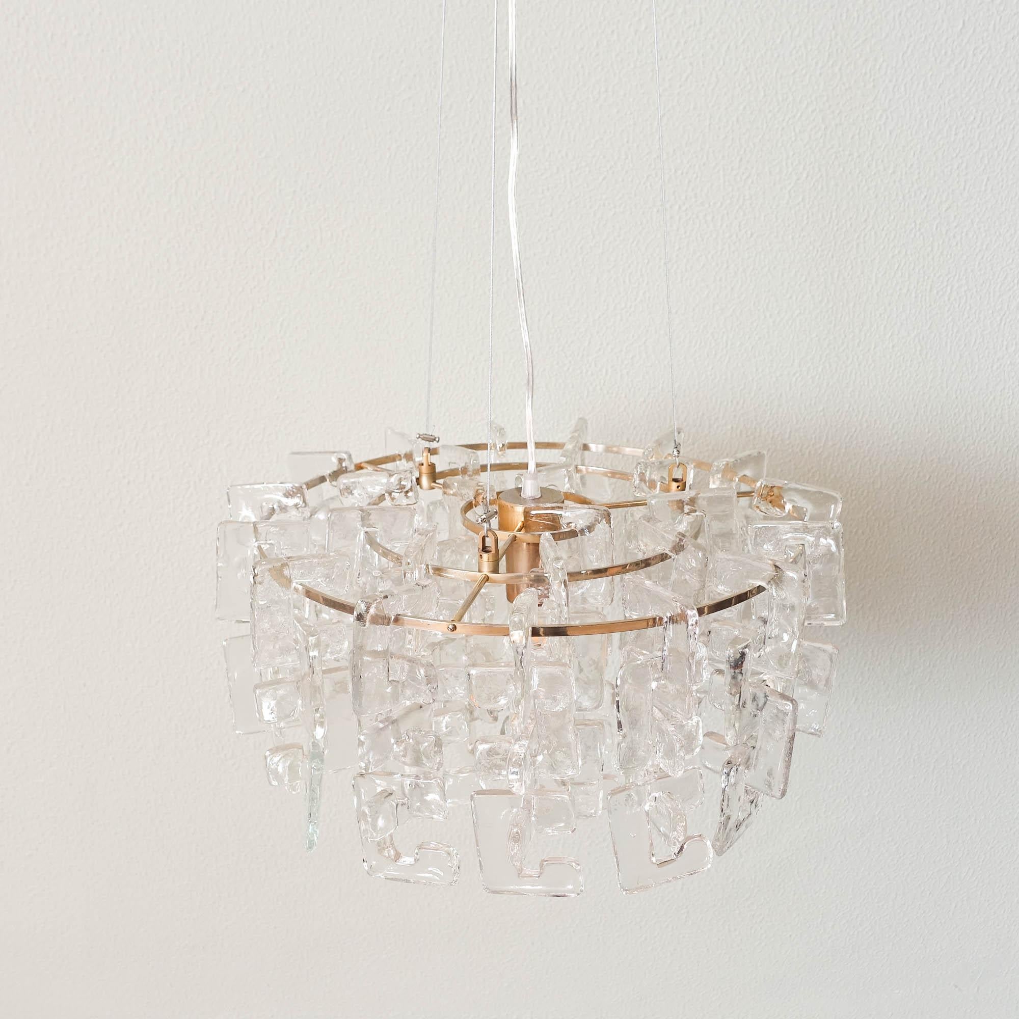 Glass Chandelier by Carlo Nason for Mazzega, 1960's In Good Condition In Lisboa, PT