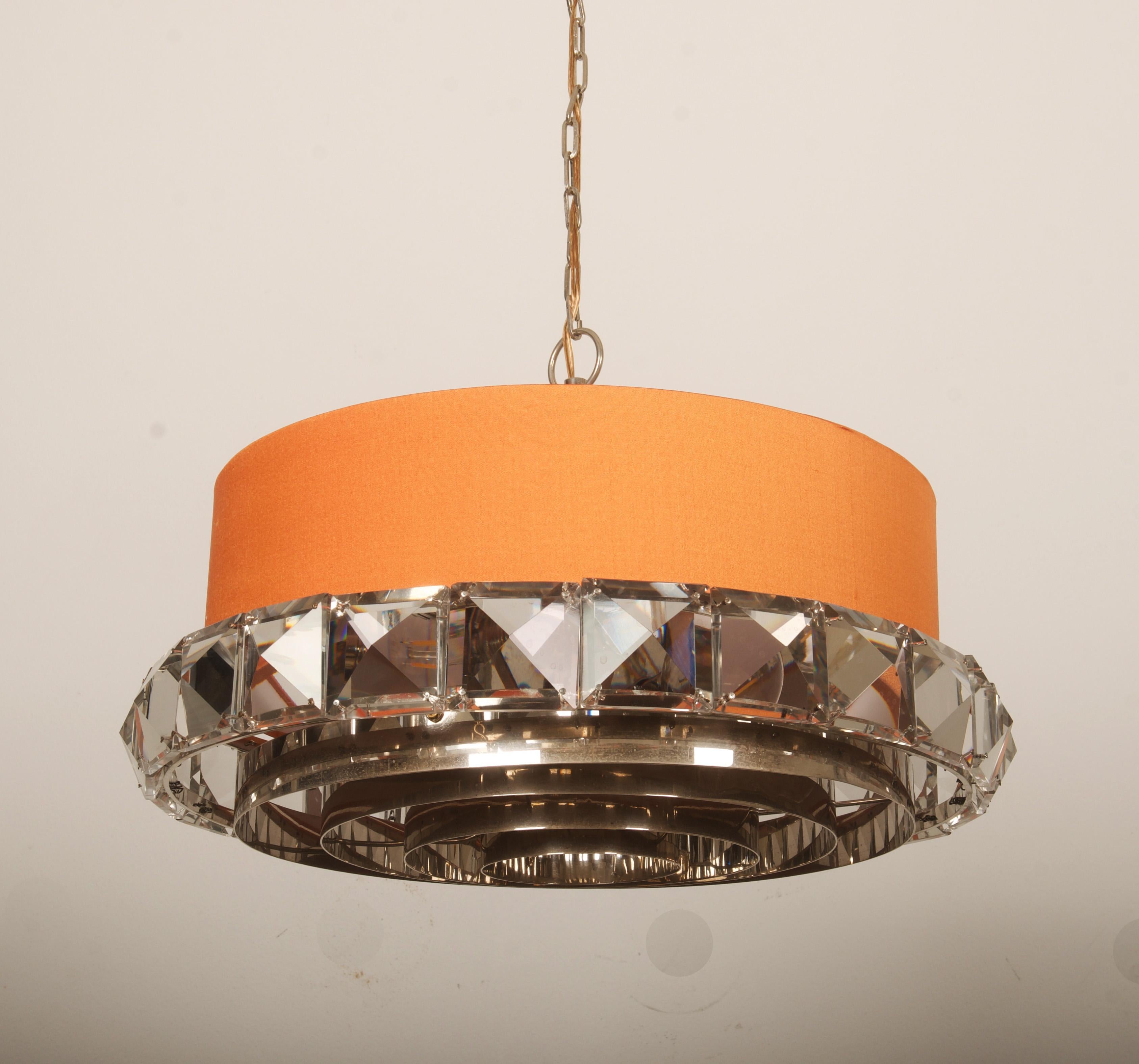 Svedese Lampadario in vetro di Orrefors degli anni '60 in vendita