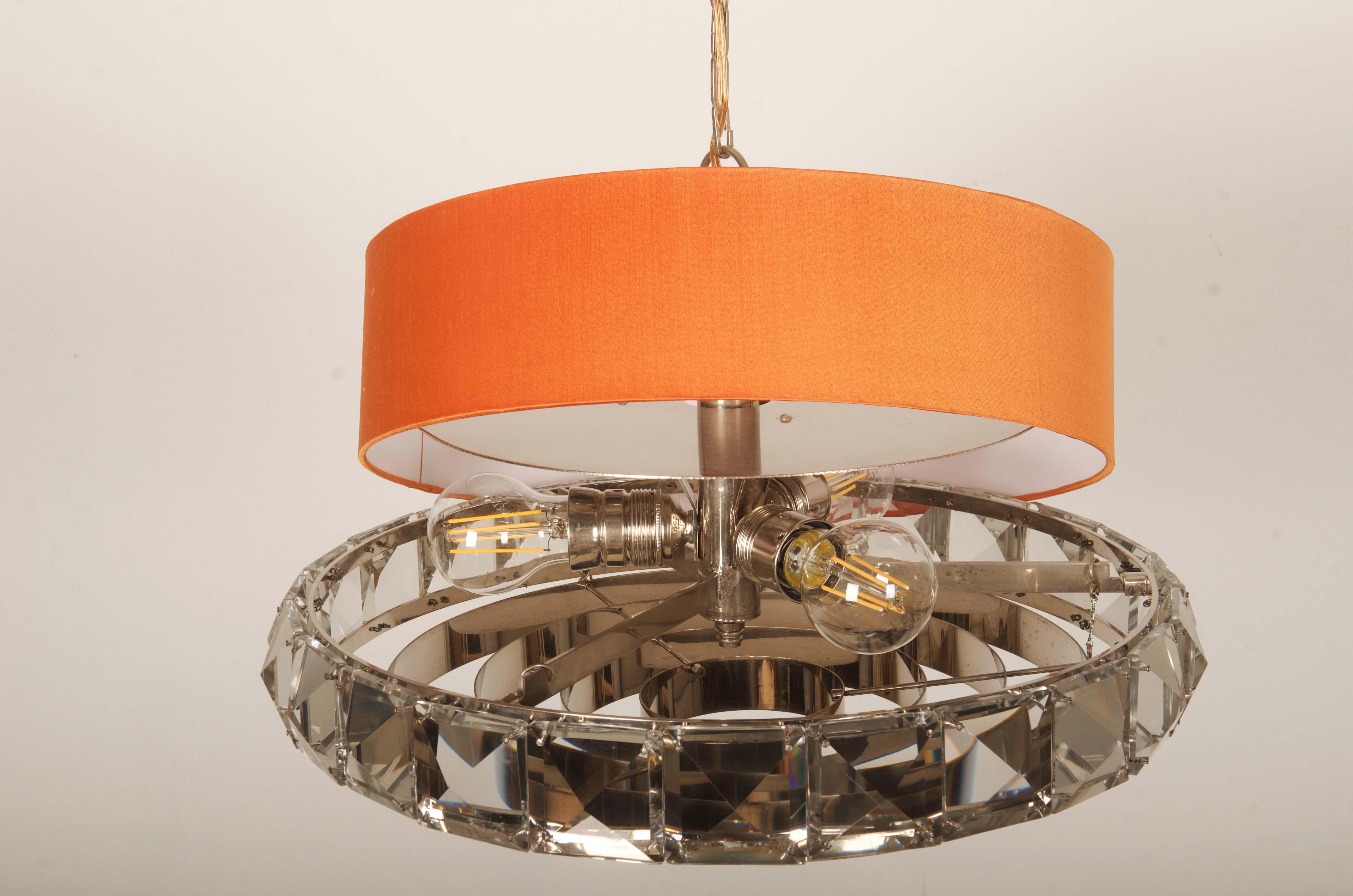 Lampadario in vetro di Orrefors degli anni '60 in vendita 1