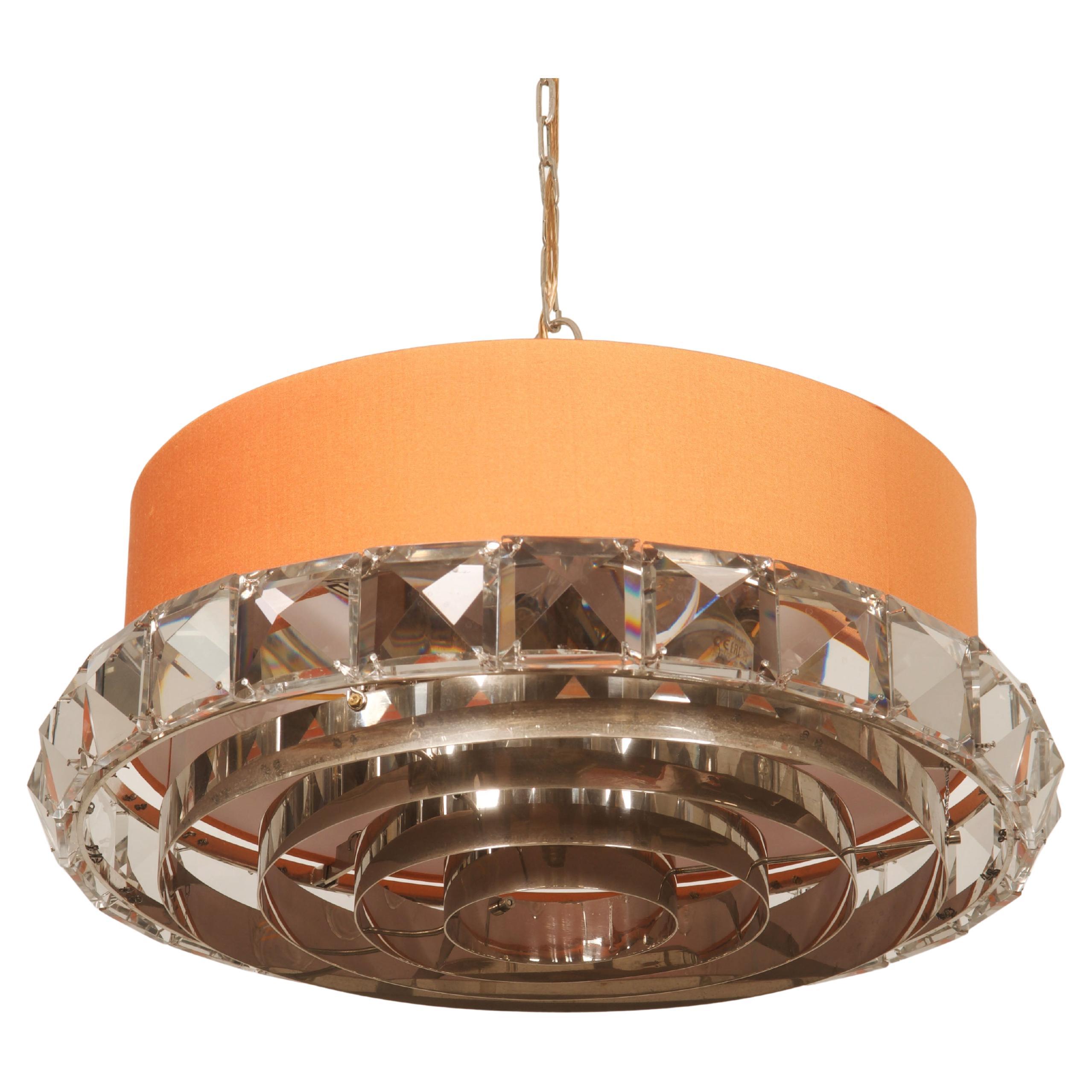 Glass Chandelier by Orrefors from the 1960s