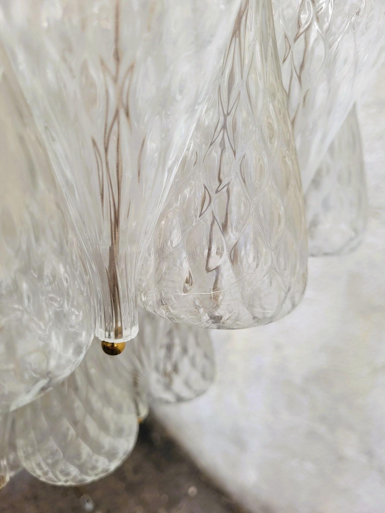 Glass Chandelier / Ceiling Lamp, Venini, 20th Century For Sale 8