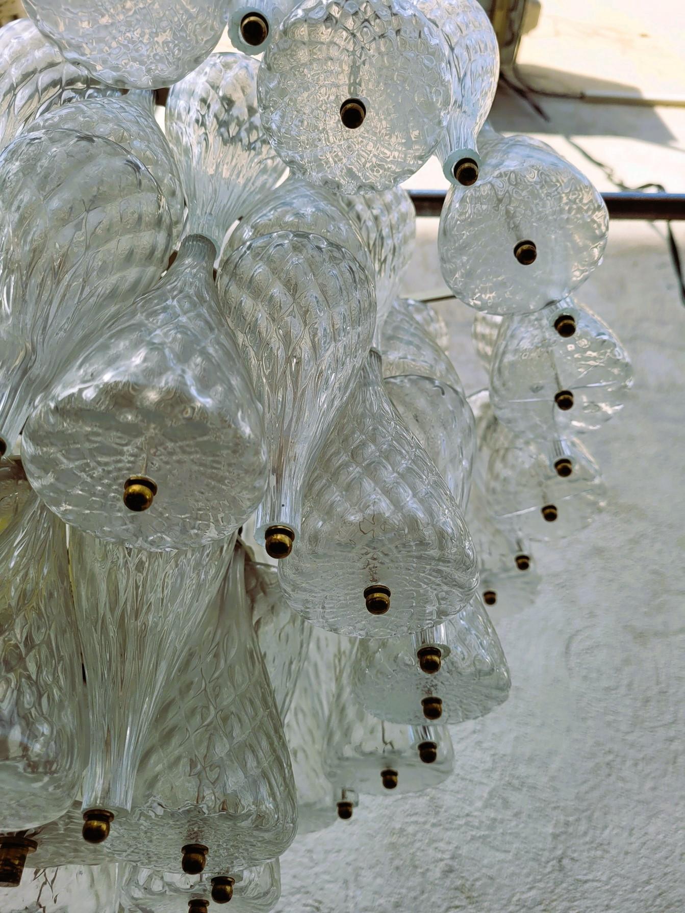 Glass Chandelier / Ceiling Lamp, Venini, 20th Century 11