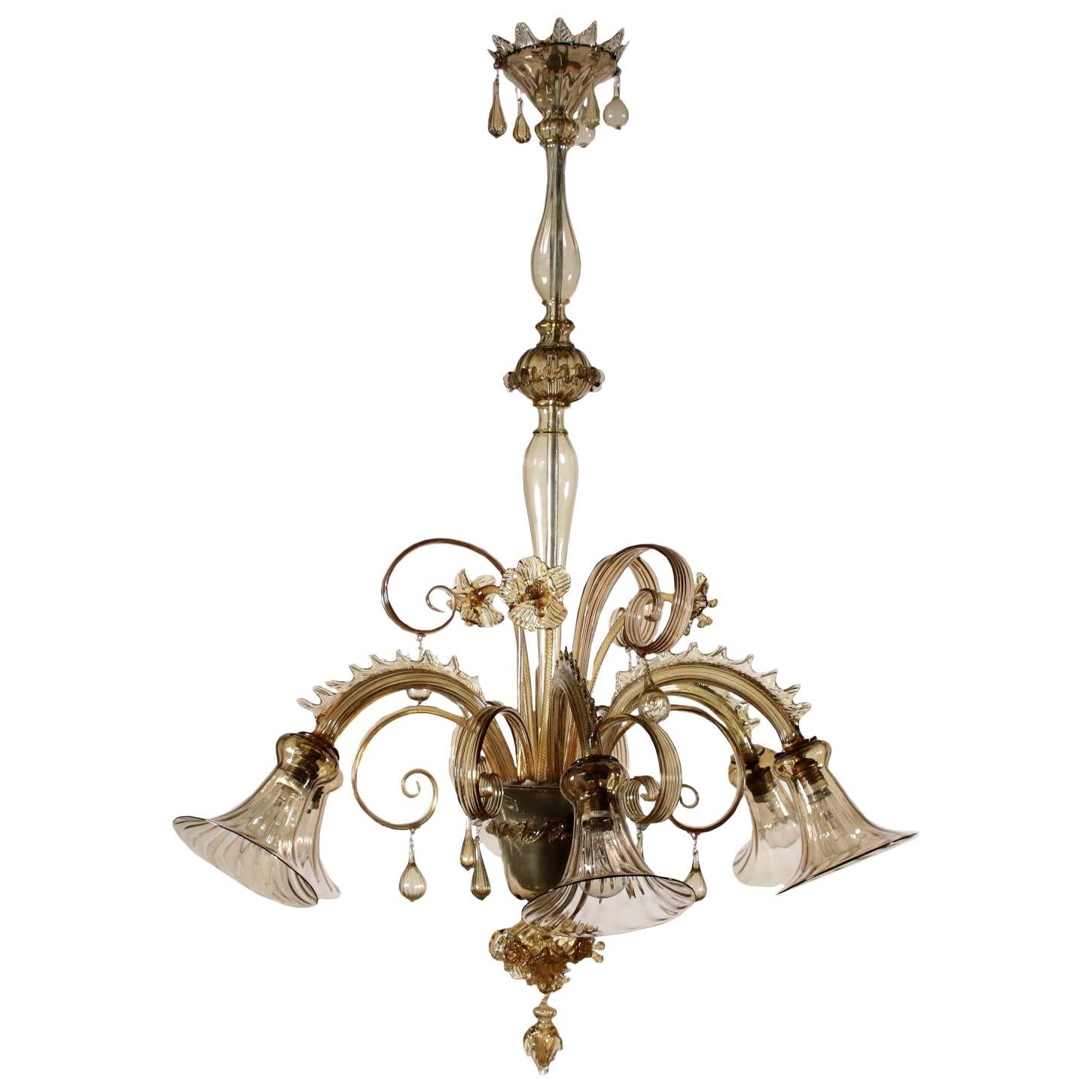 Glass Chandelier from Murano, Italy, 20th Century