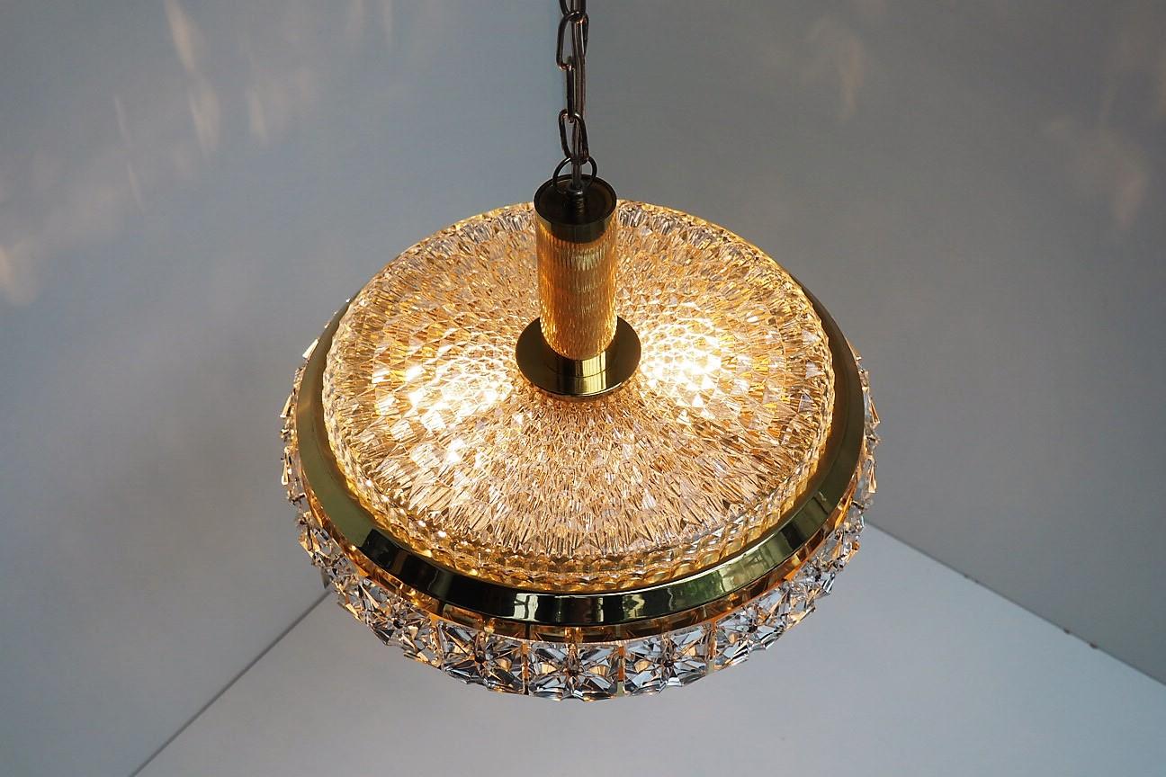 Lacquered Glass Chandelier in Hollywood Regency Style, Danish Design from Vitrika, 1960s For Sale