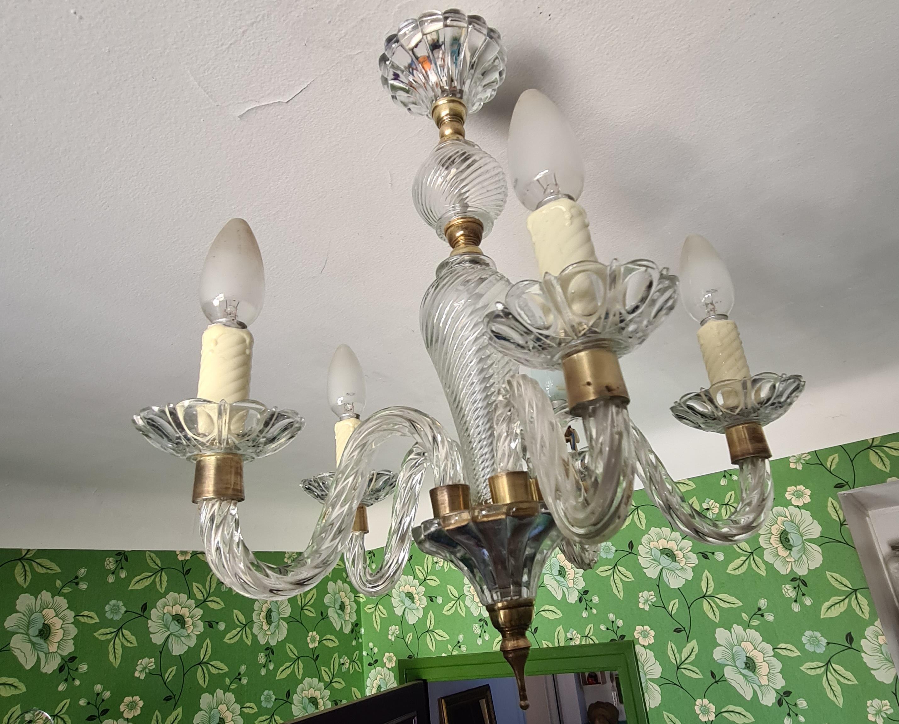 araña de cristal estilo murano en venta 1