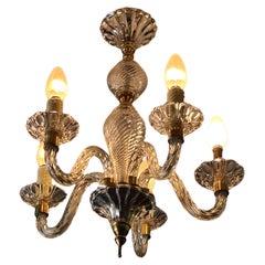 glass chandelier in murano style