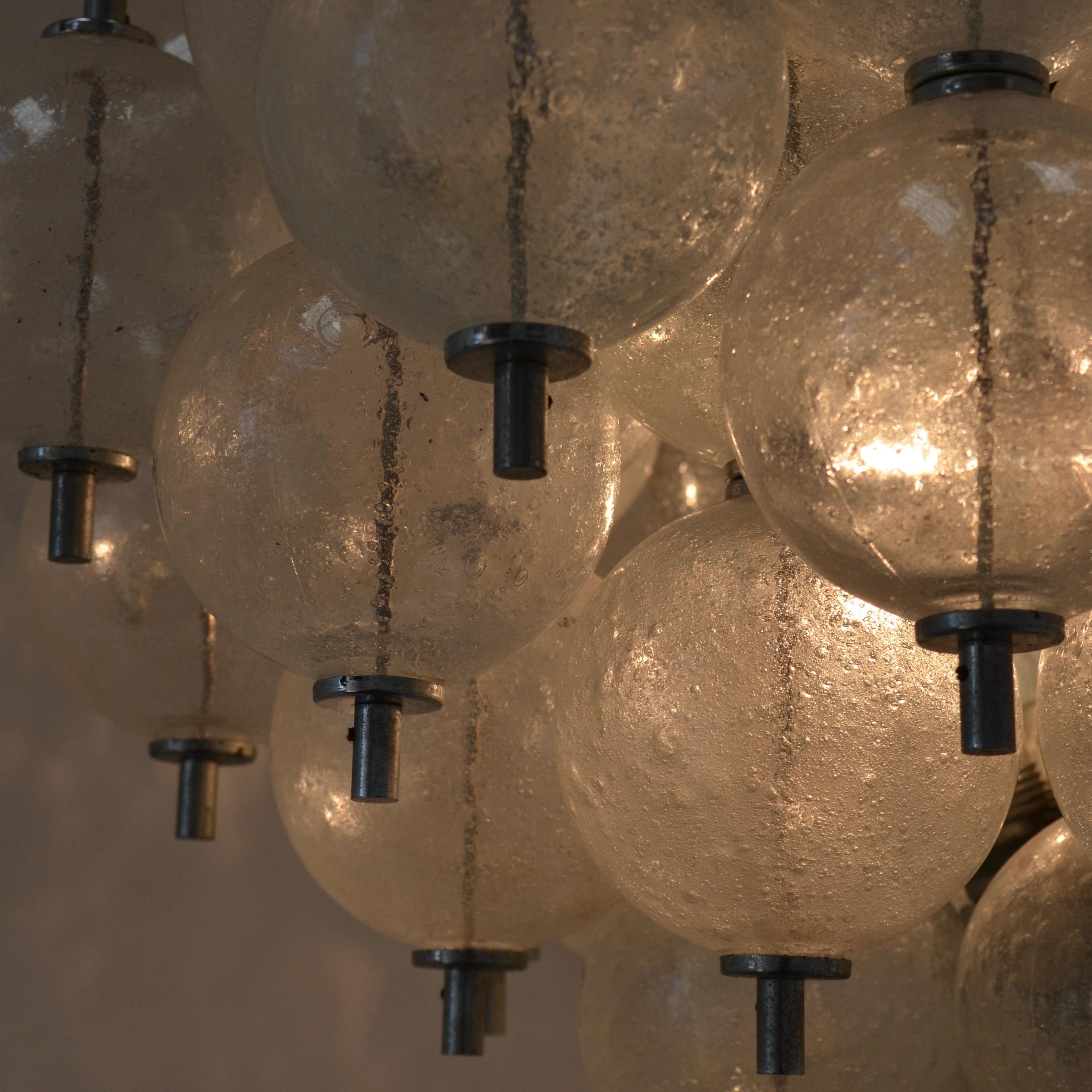 Mid-Century Modern Glass Chandelier 'Sterrenbeeld' for RAAK Amsterdam, Netherlands