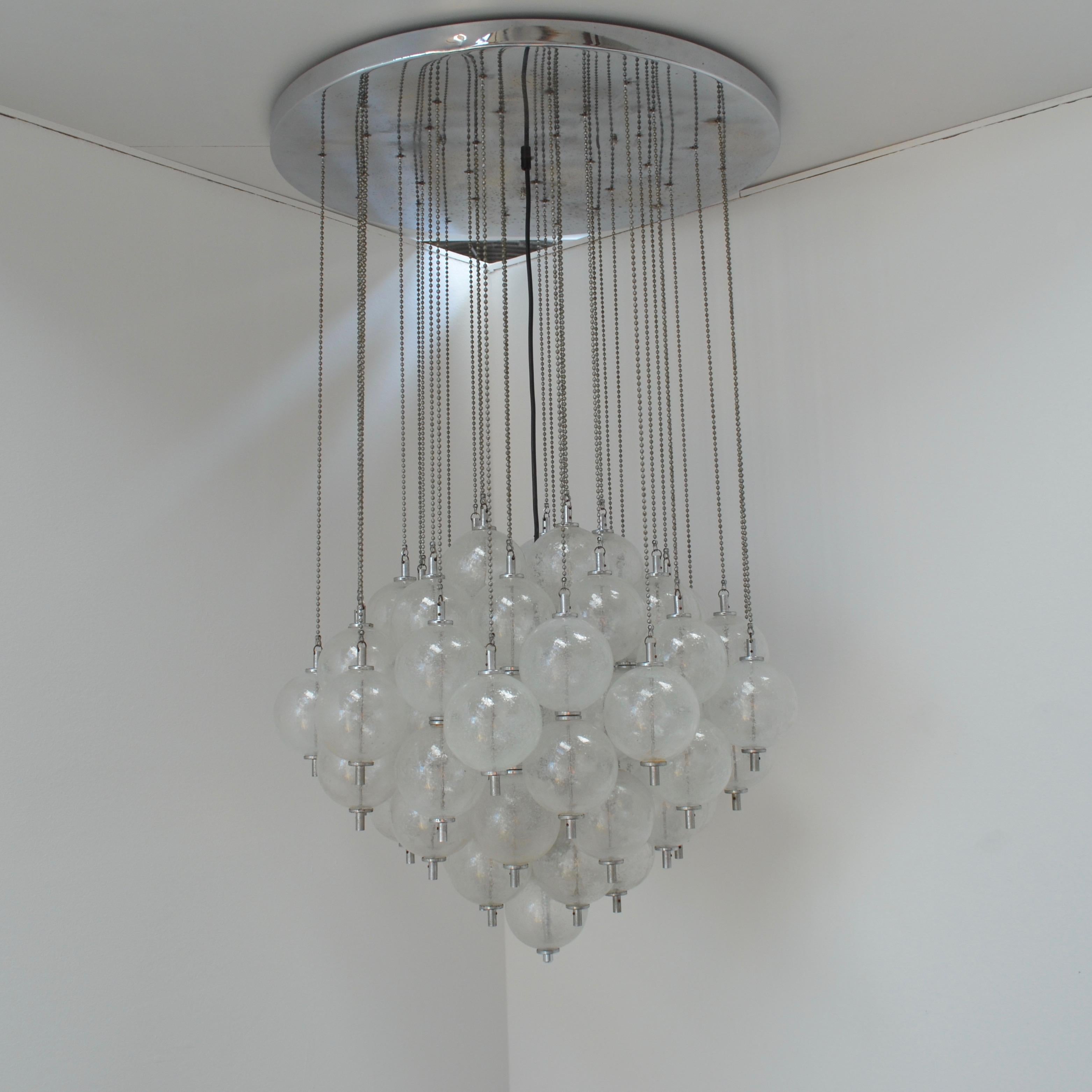 Late 20th Century Glass Chandelier 'Sterrenbeeld' for RAAK Amsterdam, Netherlands