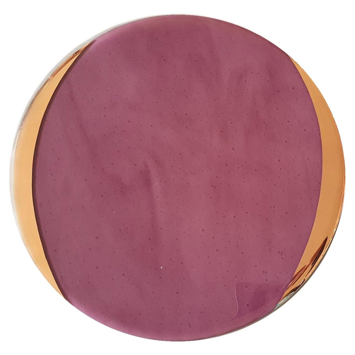 Glass Charger with Gold Rim Purple