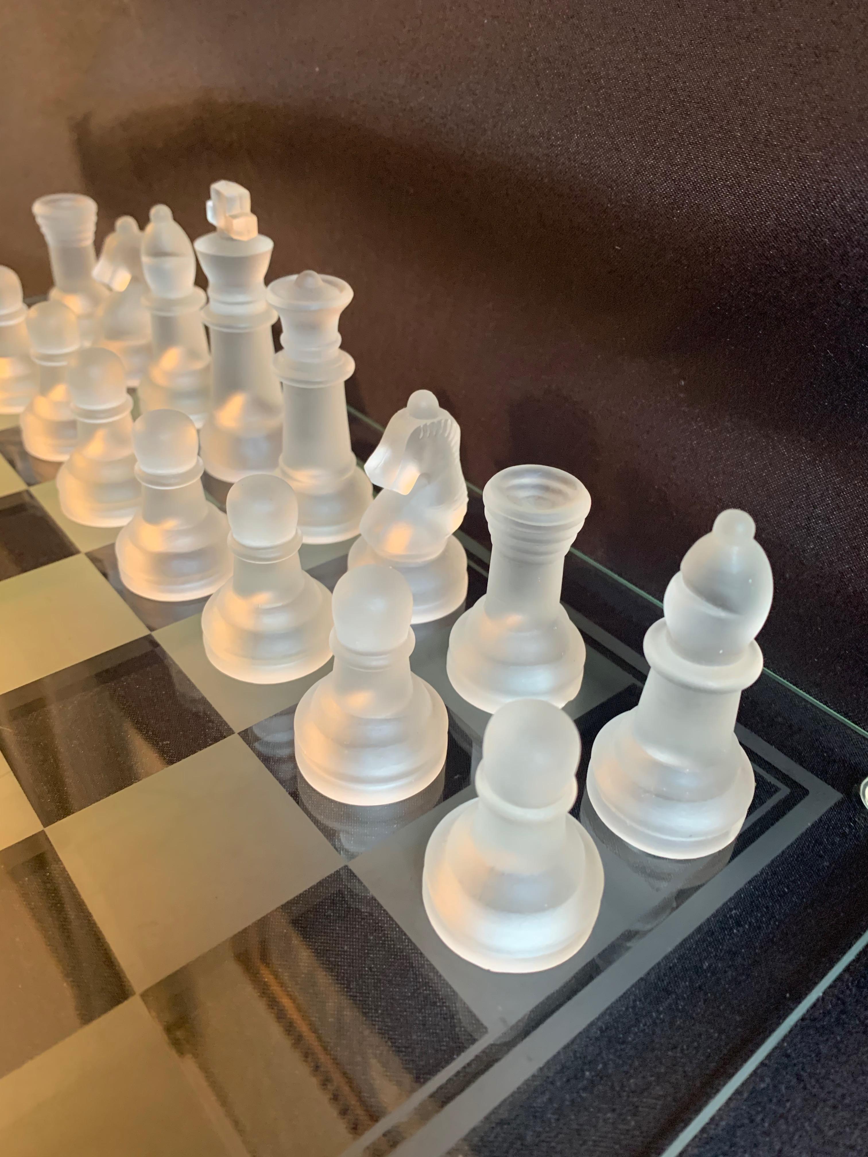 Frosted Glass Chess Set