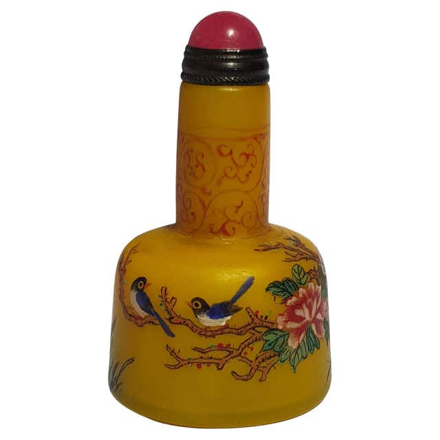 Asian Chinese Snuff Bottle Fluorite Gemstone Oriental Tobacco Box Qing ...