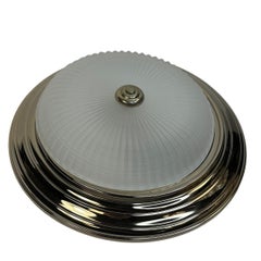 Empotrable de cristal y marco cromado de Soelken Leuchten, Alemania, años 70