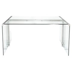 Glass & Chrome President Desk by Studio G & R for Gallotti & Radice