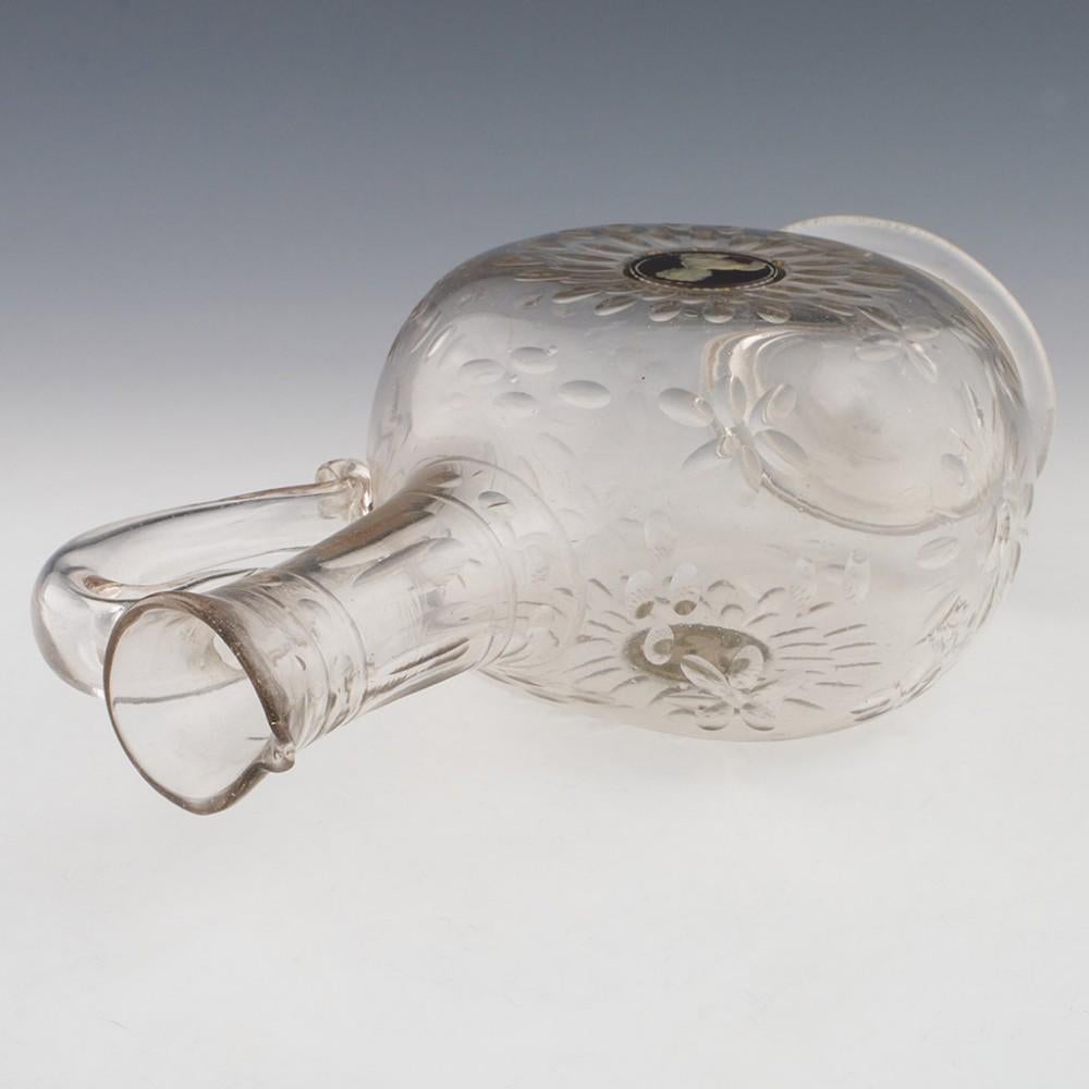 Late 18th Century Glass Claret Jug With Zwischengoldglas Medallions - c1775 For Sale