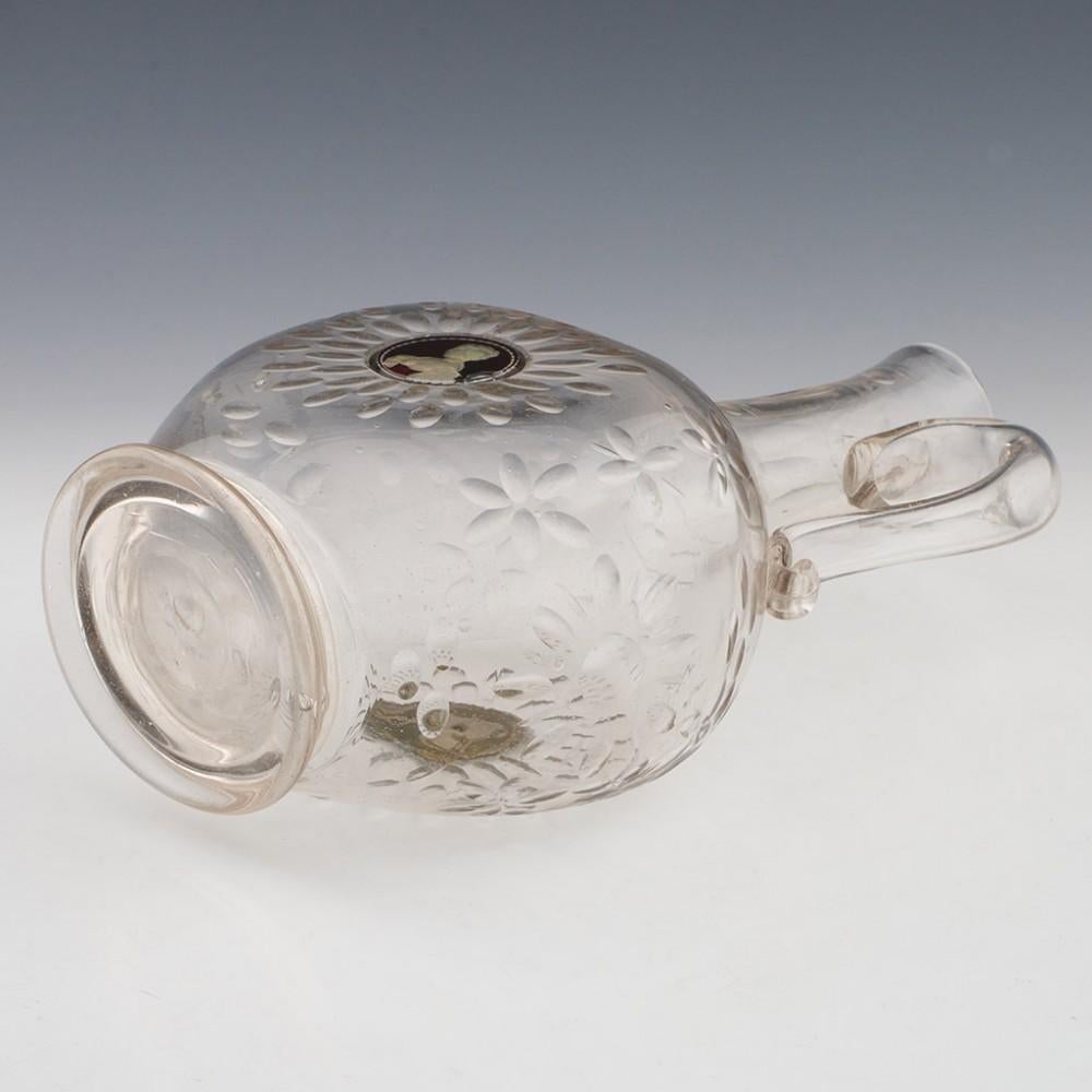 Blown Glass Glass Claret Jug With Zwischengoldglas Medallions - c1775 For Sale