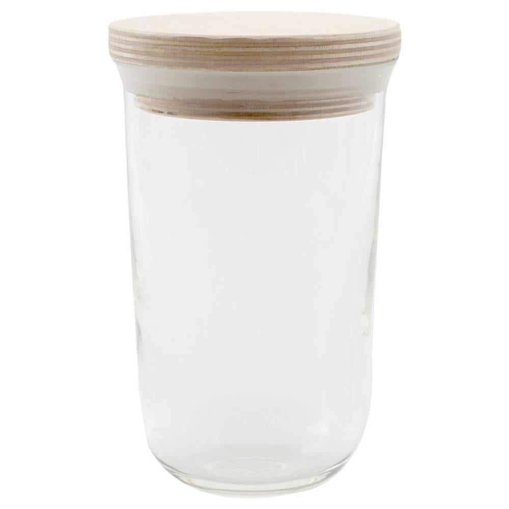 Glass Coffee Jar Glass Jar with Gasket Storage Jar Contemporary Glazed Porcelain For Sale