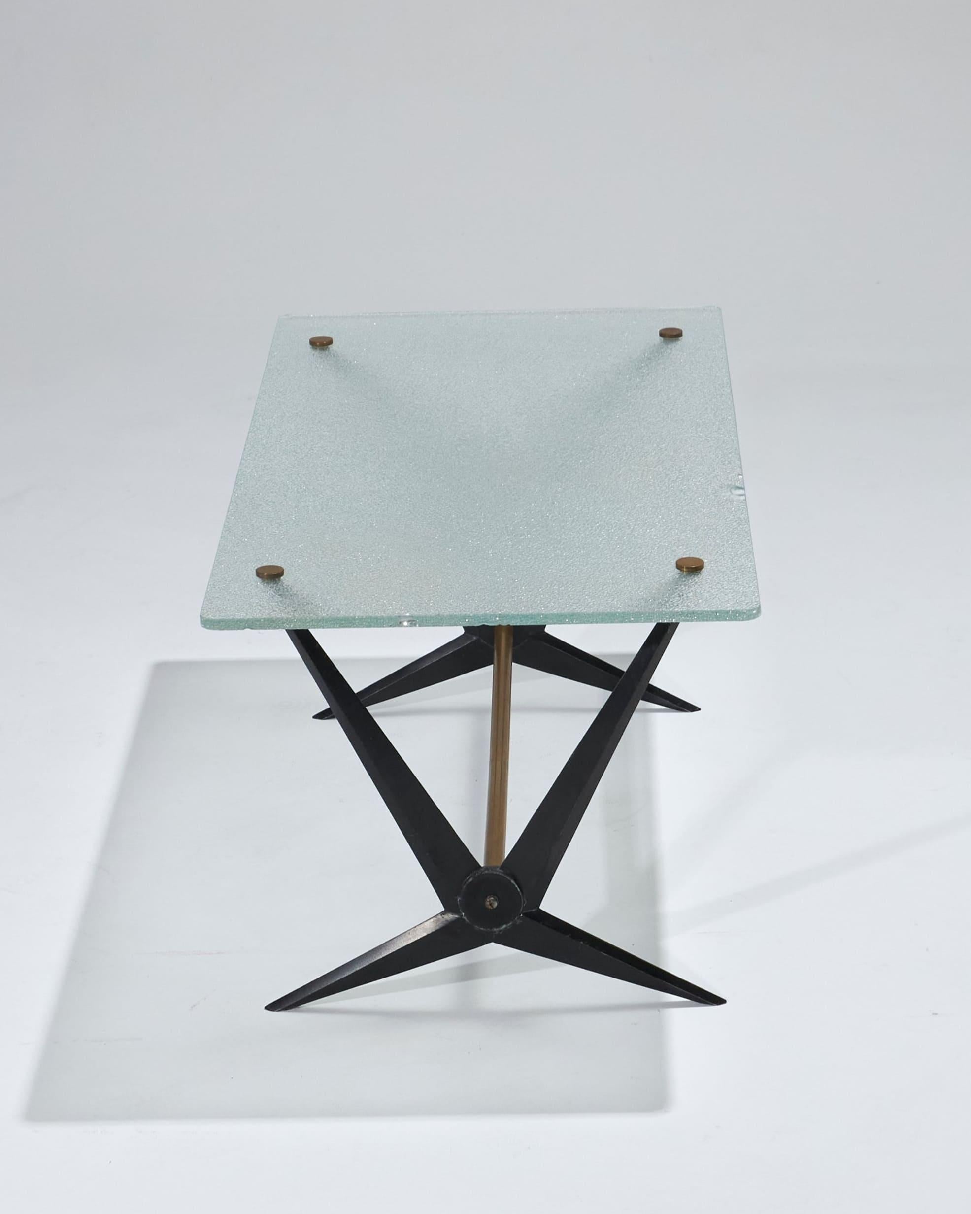 Couchtisch aus Glasglas von Angelo Ostuni, 1950er Jahre im Angebot 1