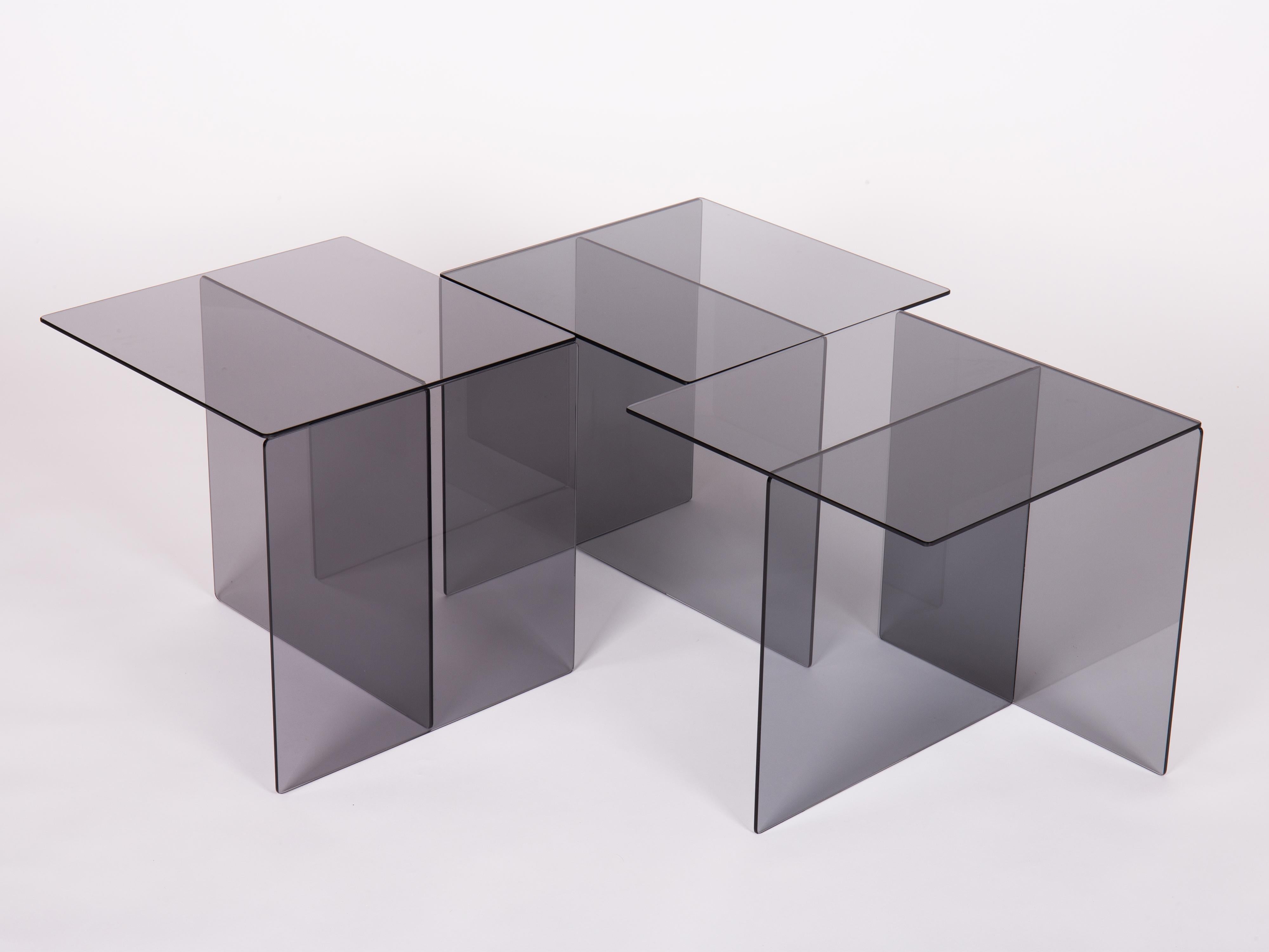 italien Table basse en verre par Augusto Betti, édition Paradisoterrestre en vente