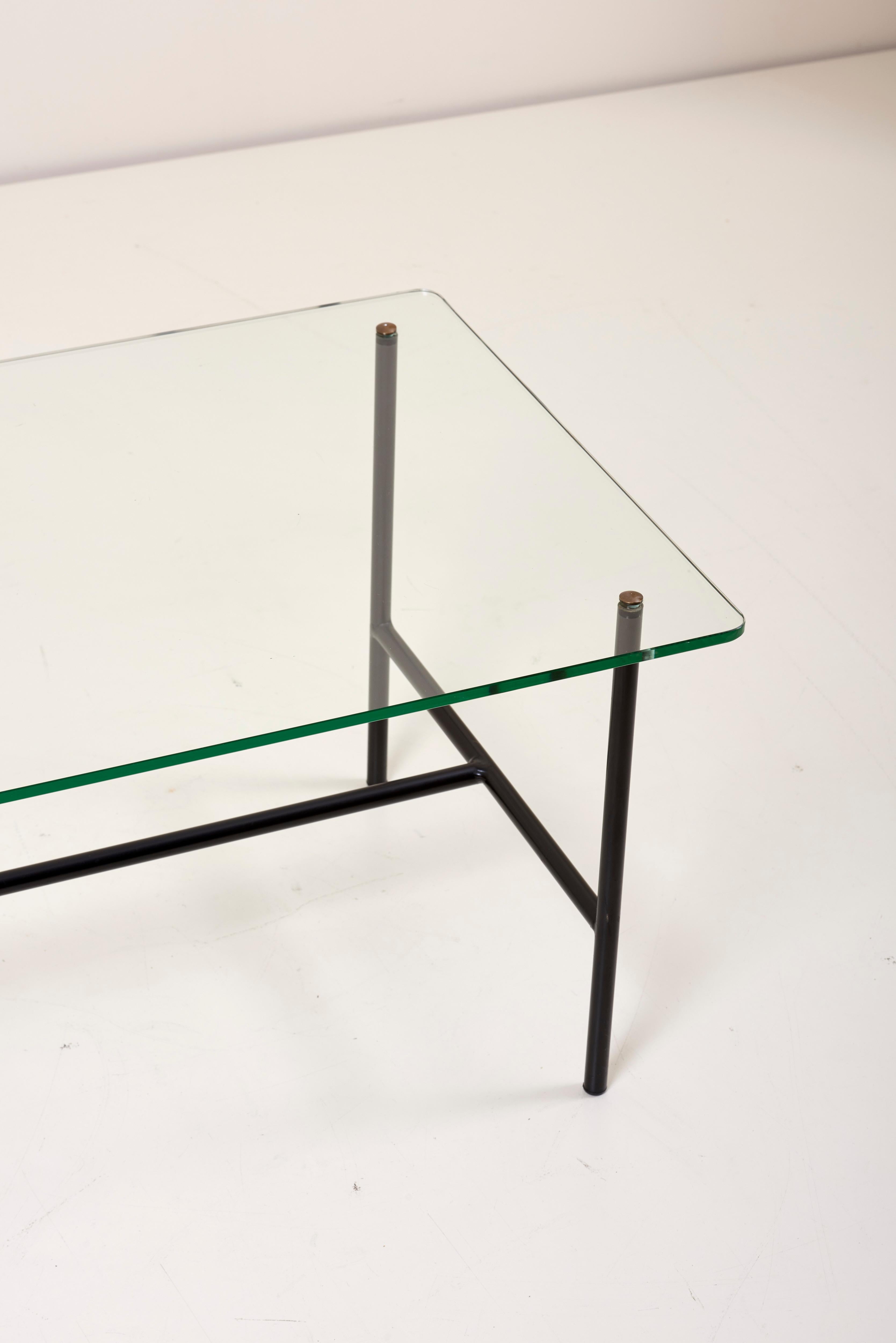 Glass Coffee Table by Pierre Guariche for Disderot, France, 1950s In Excellent Condition In Berlin, DE