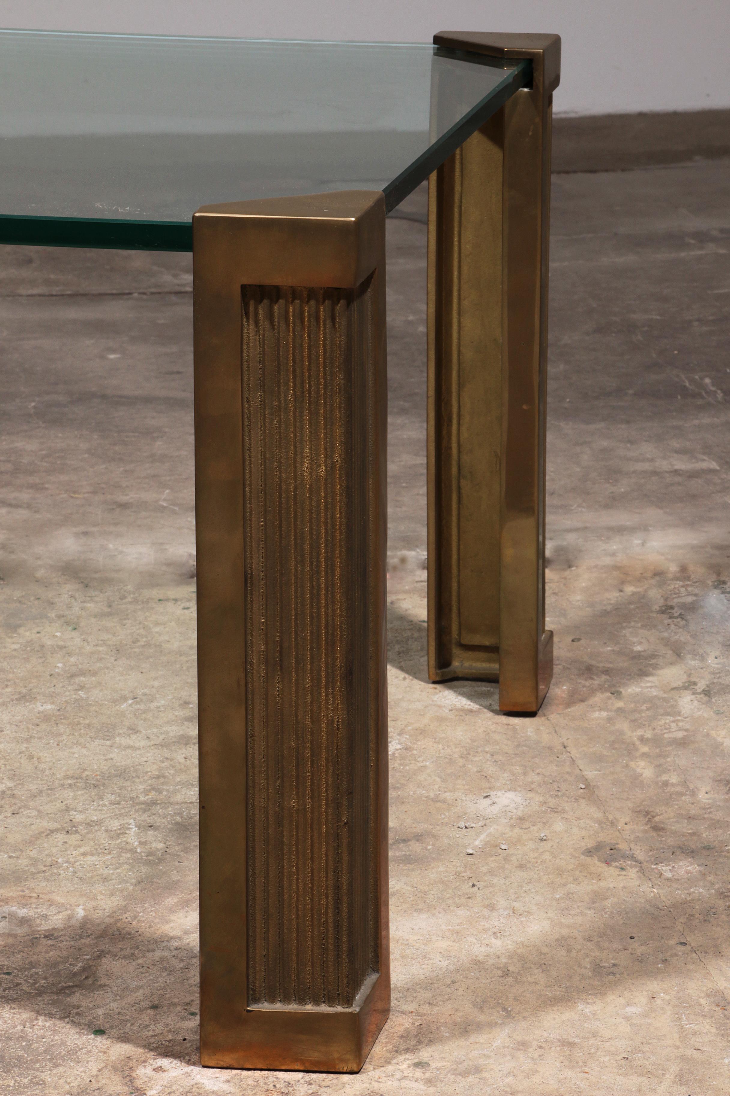 Néerlandais Design de table basse en verre de Peter Ghyczy, années 1970, modèle T14 en vente