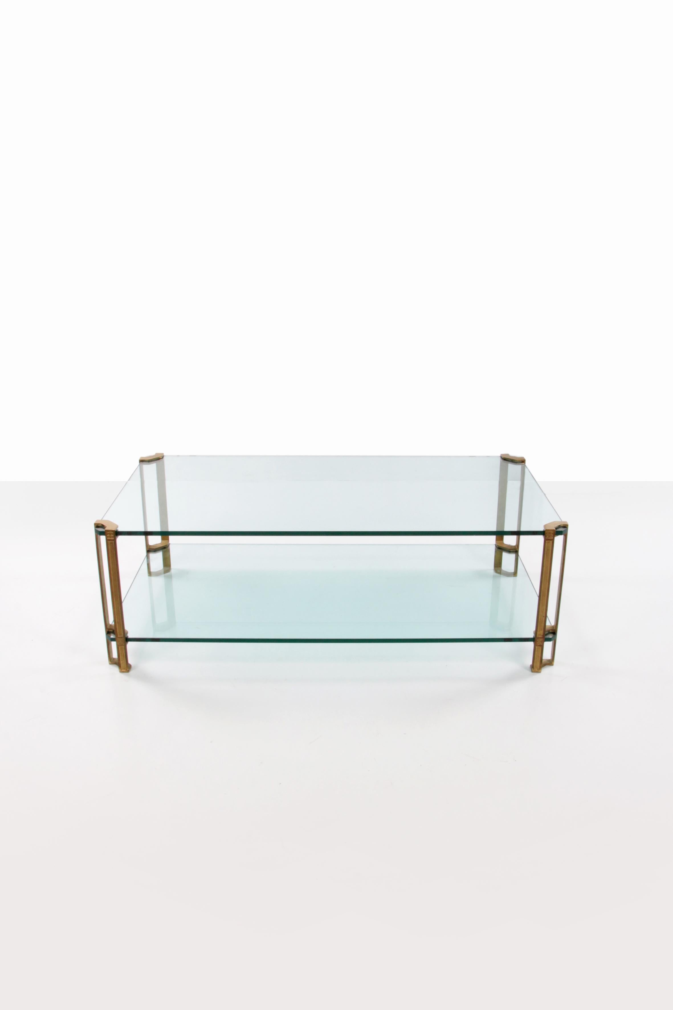 Glass coffee table design by Peter Ghyczy Model T24,1970

Coffee table T24 design by Peter Ghyczy 70s

This is a beautiful coffee table with the original legs by the designer Peter Ghyczy (model t 24), two beautiful intact thick glass plates with an