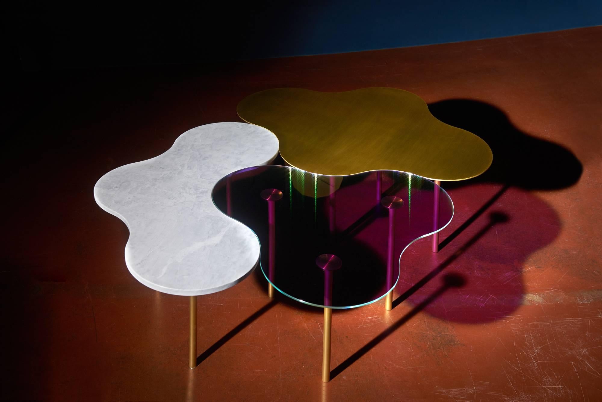 German Glass Coffee Table Camo B and A by  Sebastian Scherer