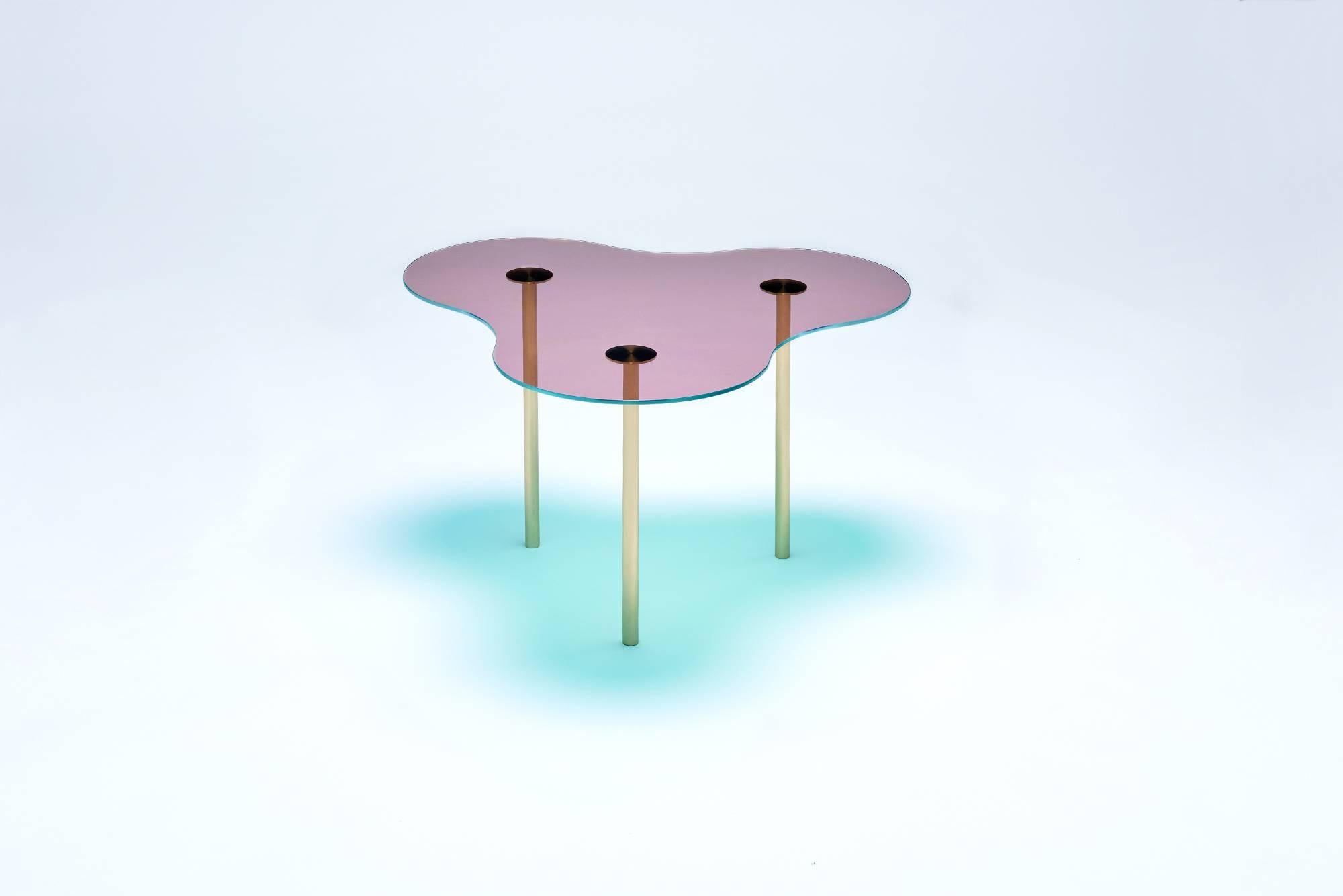Ensemble de trois tables basses en verre de Sebastian Scherer Neuf - En vente à Geneve, CH