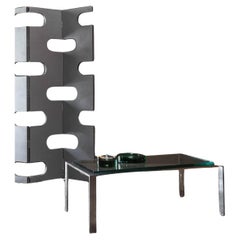 Couchtisch aus Glasglas im Stil von Jacques Adnet