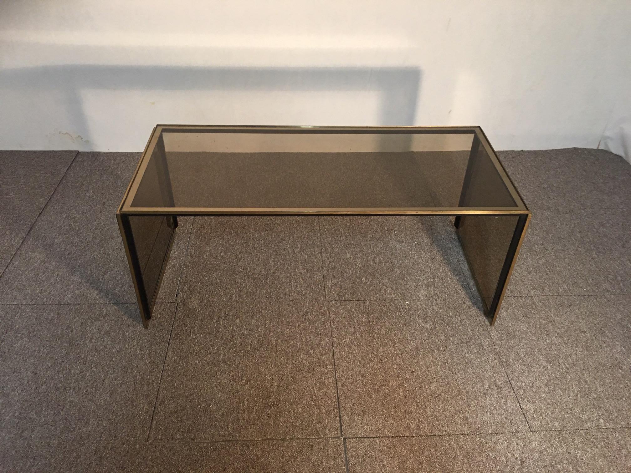 Aesthetic Movement Glass Coffee Table, Italy, Romeo Rega, Design, 1960s For Sale