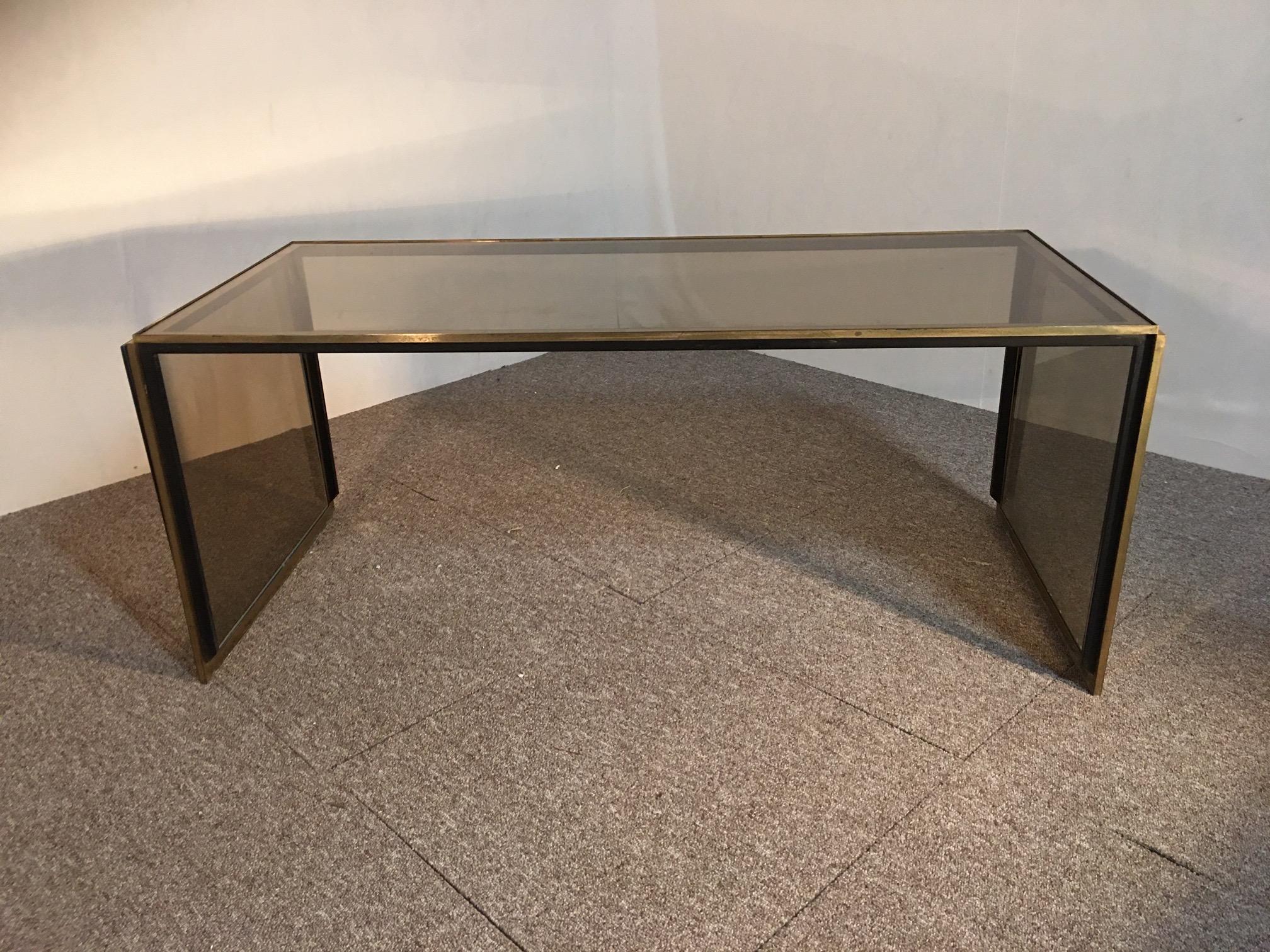 Glass Coffee Table, Italy, Romeo Rega, Design, 1960s In Good Condition For Sale In Nice, FR