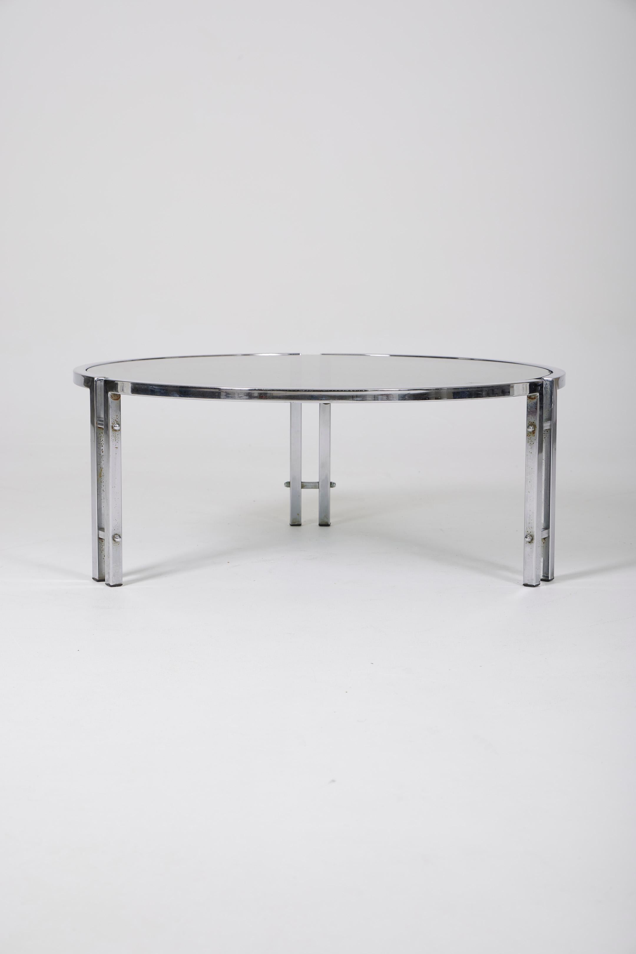 Glass coffee table Space Age In Good Condition For Sale In PARIS, FR