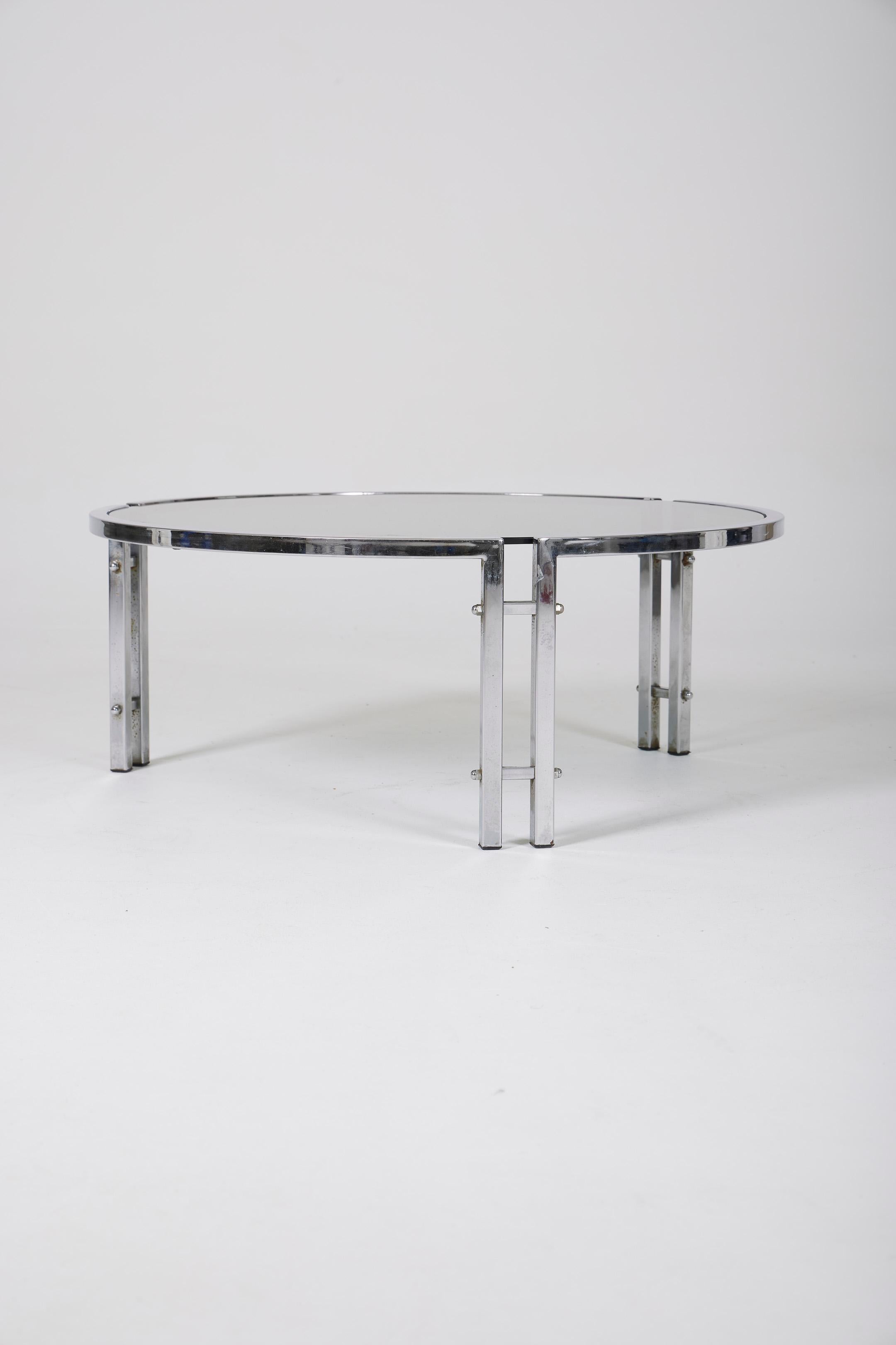 Contemporary Glass coffee table Space Age For Sale