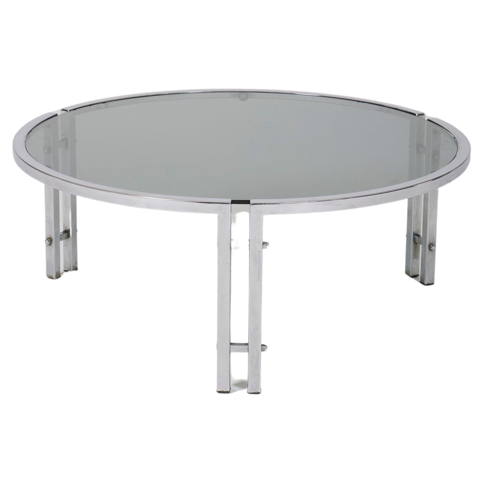Glass coffee table Space Age For Sale