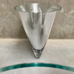 Glass Coffee Table "Twist" by Wulf Schneider for Draenert, Germany 1990s