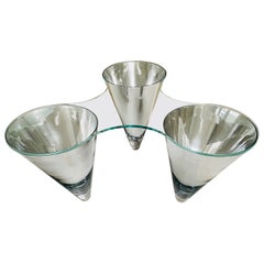 Glass Coffee Table "Twist" by Wulf Schneider for Draenert, Germany 1990s