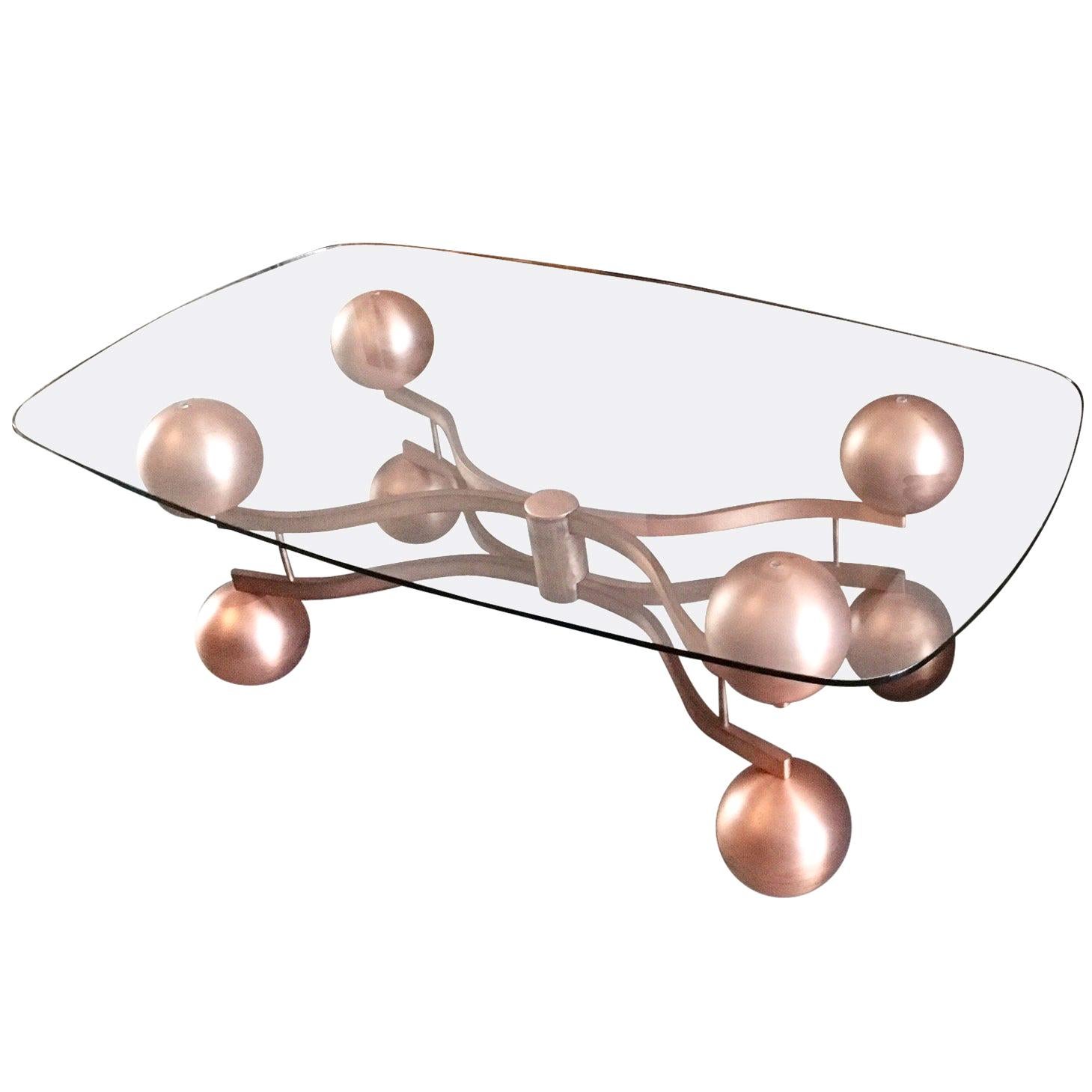 Coffee table with a sculptural base at 1stDibs