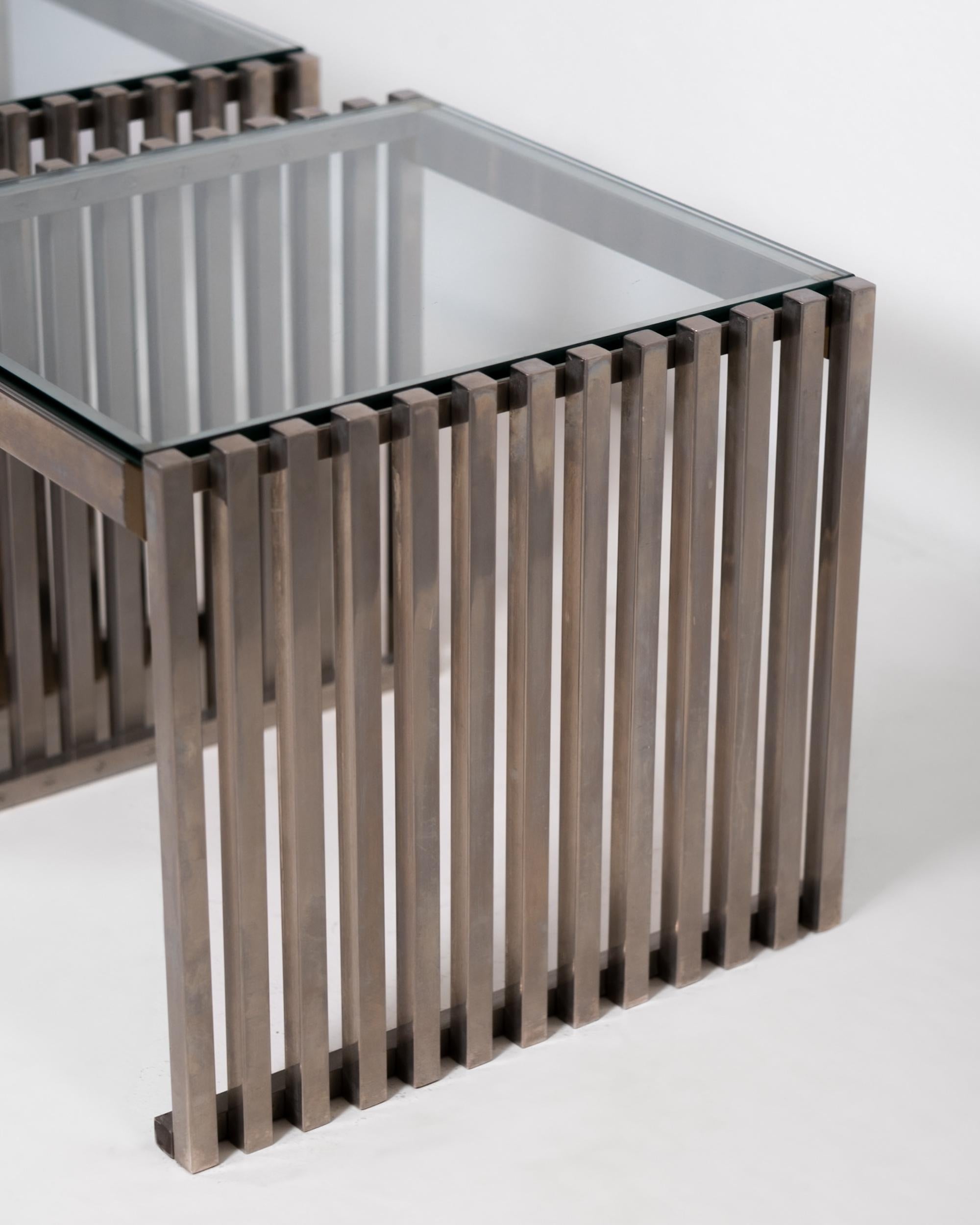 Glass Coffee Tables (2) In Good Condition For Sale In Collonge-Bellerive, GE