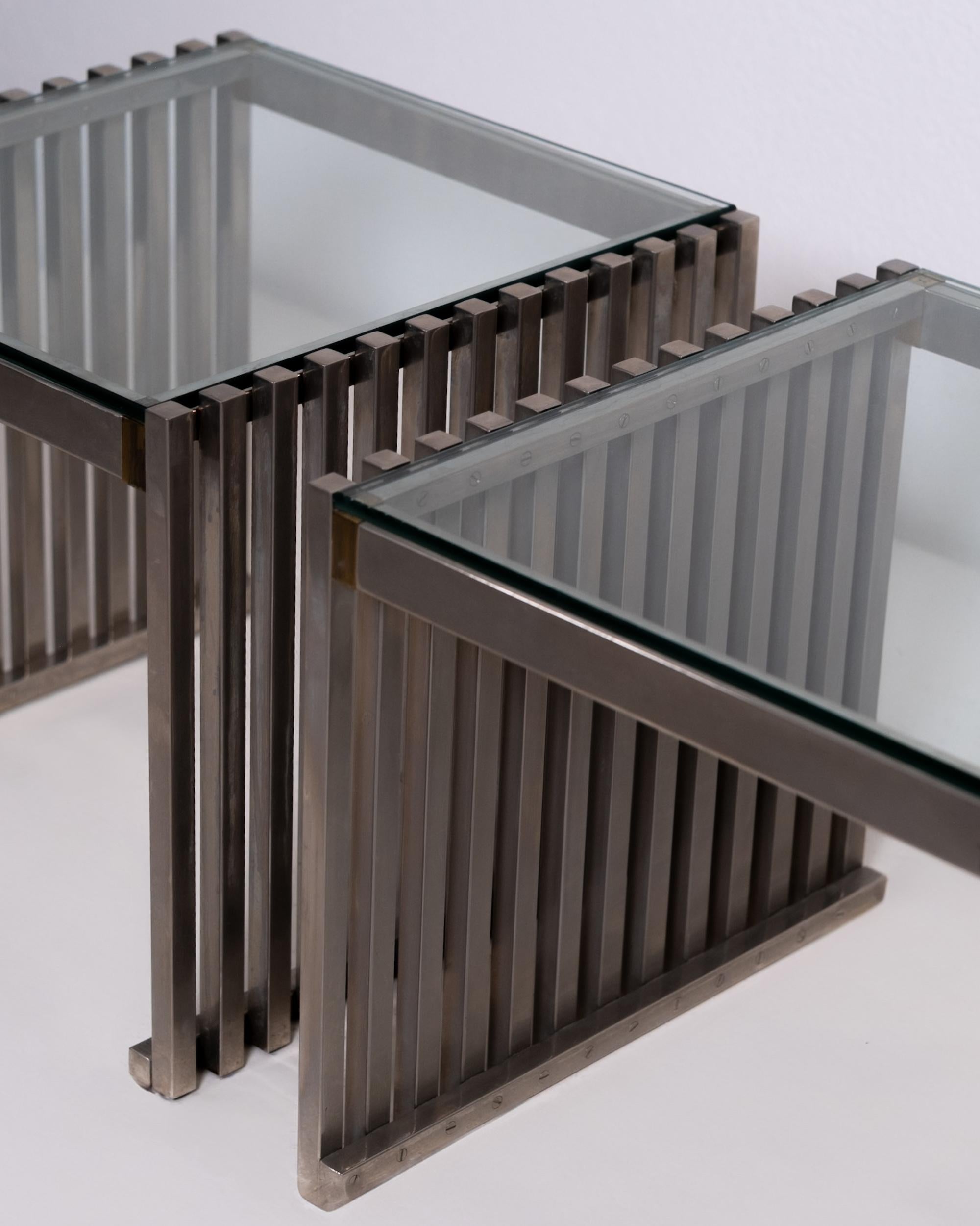 Late 20th Century Glass Coffee Tables (2) For Sale