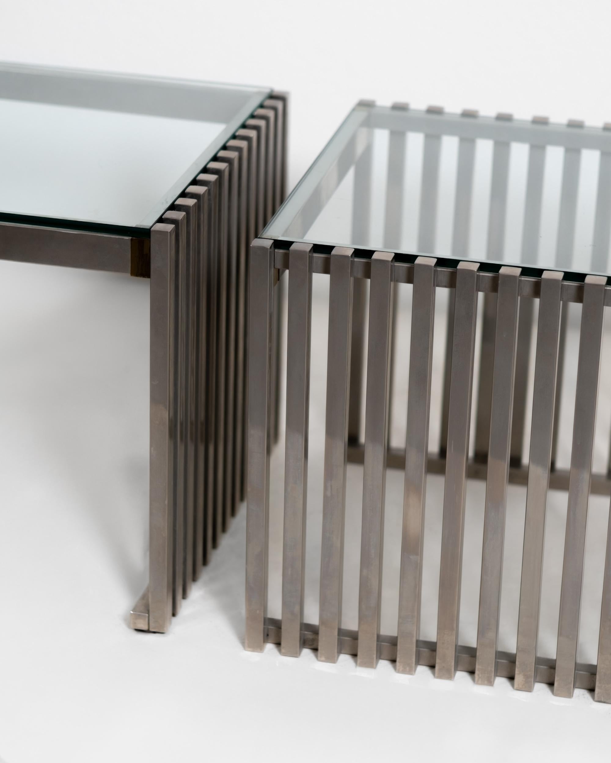Glass Coffee Tables (2) For Sale 2