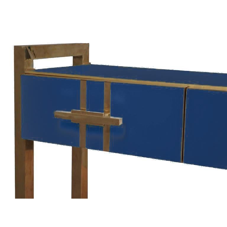 Italian Glass console handcrafted Justfurnituress Ideal as an entryway console or vanity in vendita
