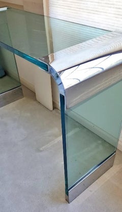 Glass Console Table by Pace