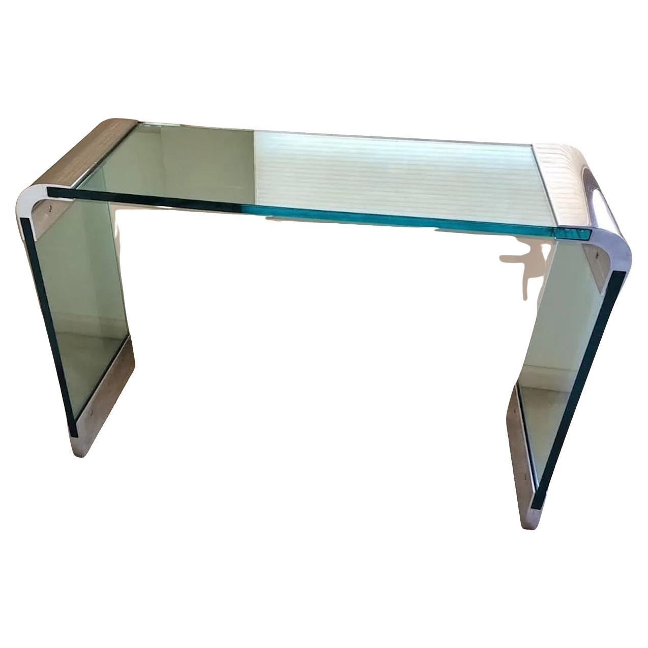 Glass Console Table by Pace