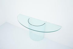 Glass Console Table Desk by Gallotti & Radice Milano, Italy