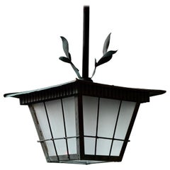 Laterne aus Glas und Kupfer, Finnland, 1930er Jahre