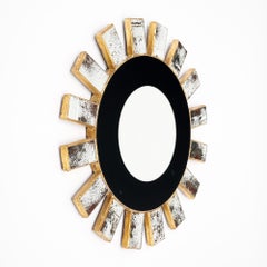 Specchio Vintage Sunburst con copertura in vetro