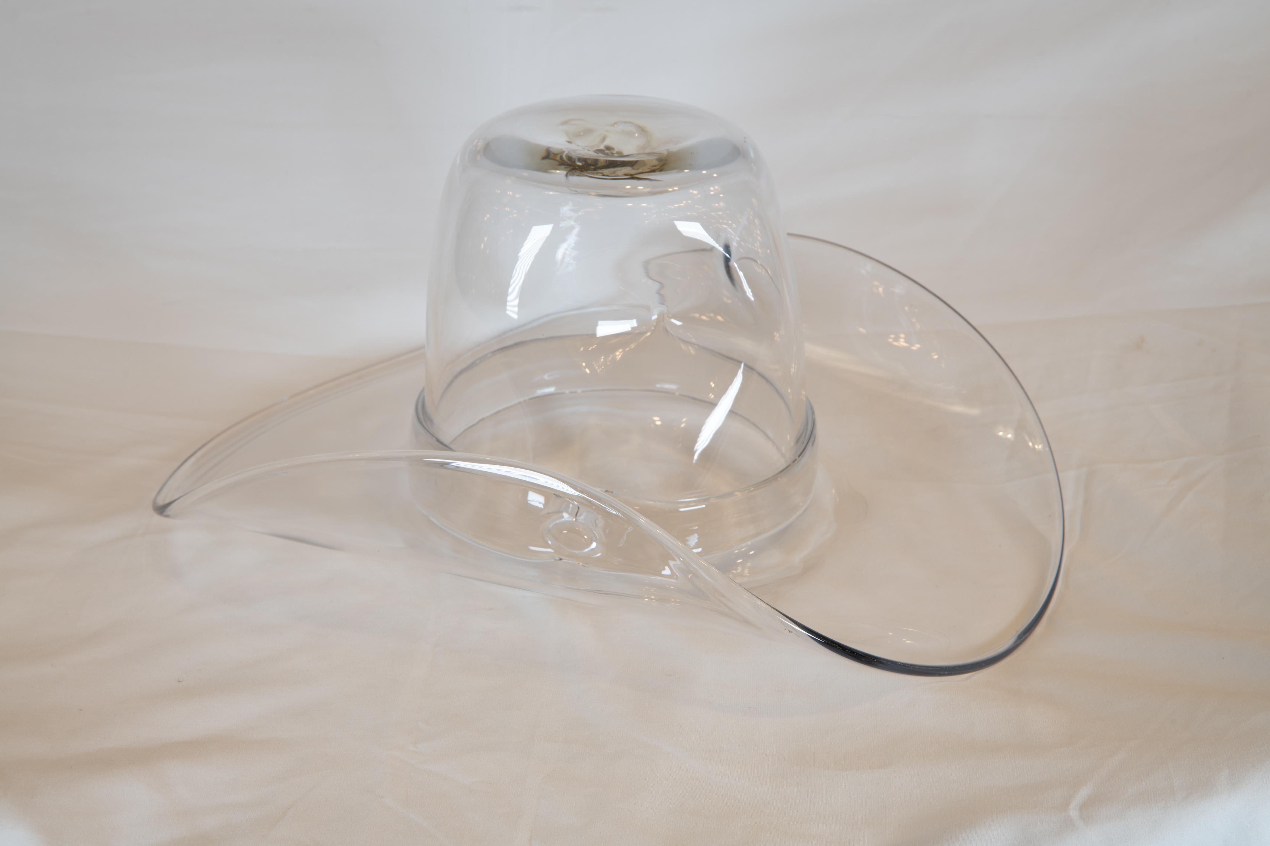 Cappello da cowboy in vetro usato per lo champagne/il ghiaccio o semplicemente come decorazione