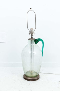 Glass Crackle Urn Lamp
