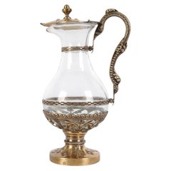 Glass Cruet In A Silver Frame, France, End of 19th - Beg. of 20th Century